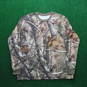 Game Winner Realtree Camo Shirt Mens Large Long Sleeve Outdoors Hunting Pullover